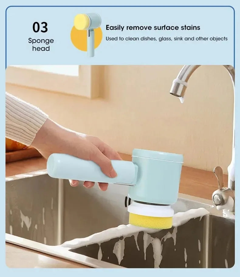 Electric Cleaning Brush Rotary Scrubber Bathroom Balcony Cleaning
