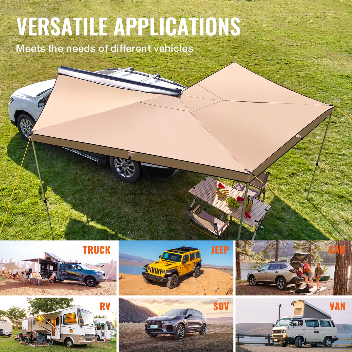 Succebuy Vehicle Awning Retractable Car Side Awning Car