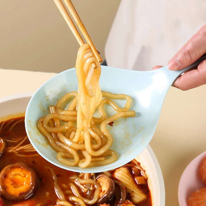 Korean Handheld Dish Fashion White Handle Large Spoon