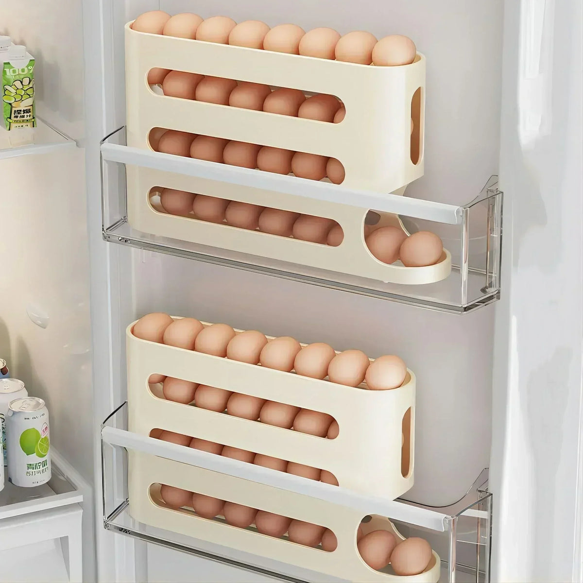 Layers Automatic Rolling Egg Holder Rack Fridge Egg