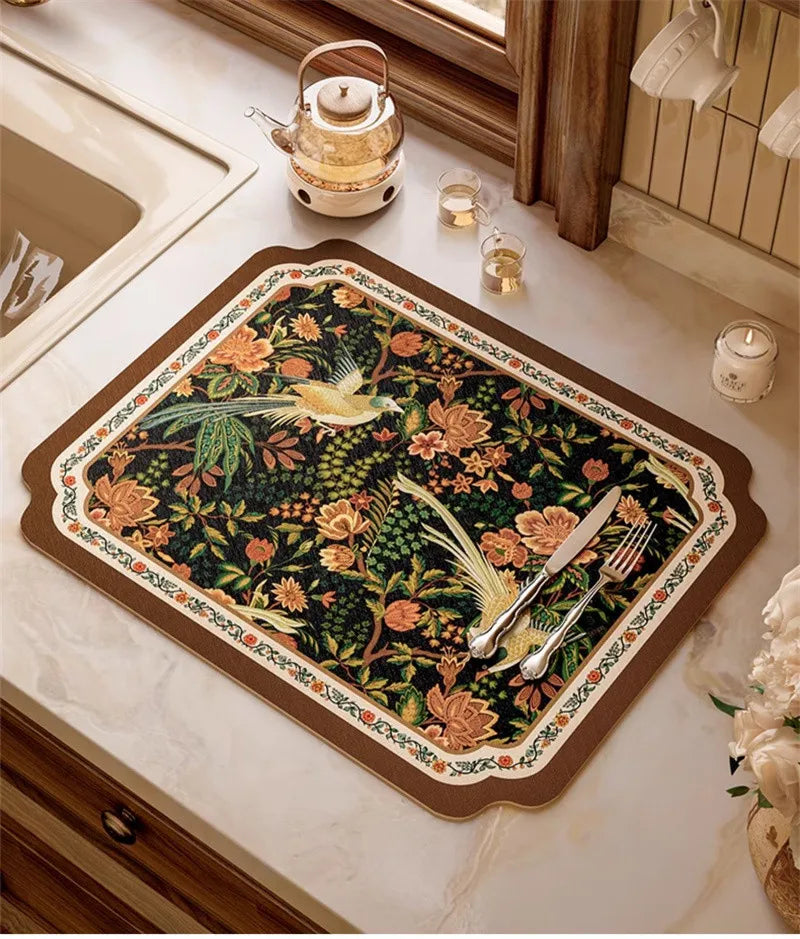 Dish Drying Mat Super Absorbent Counter Draining Mat