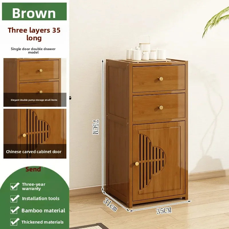 Tea Cabinet Locker Living Room Tea Table Against