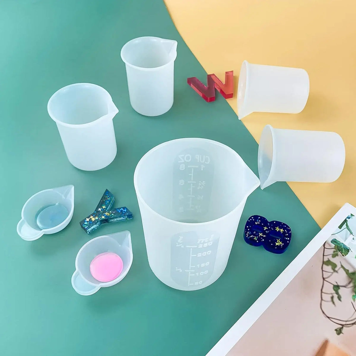 Silicone Mixing Measuring Cups Uv Resin Mold Paint
