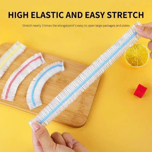 Reusable Disposable Food Cover Plastic Wrap Durable Elastic