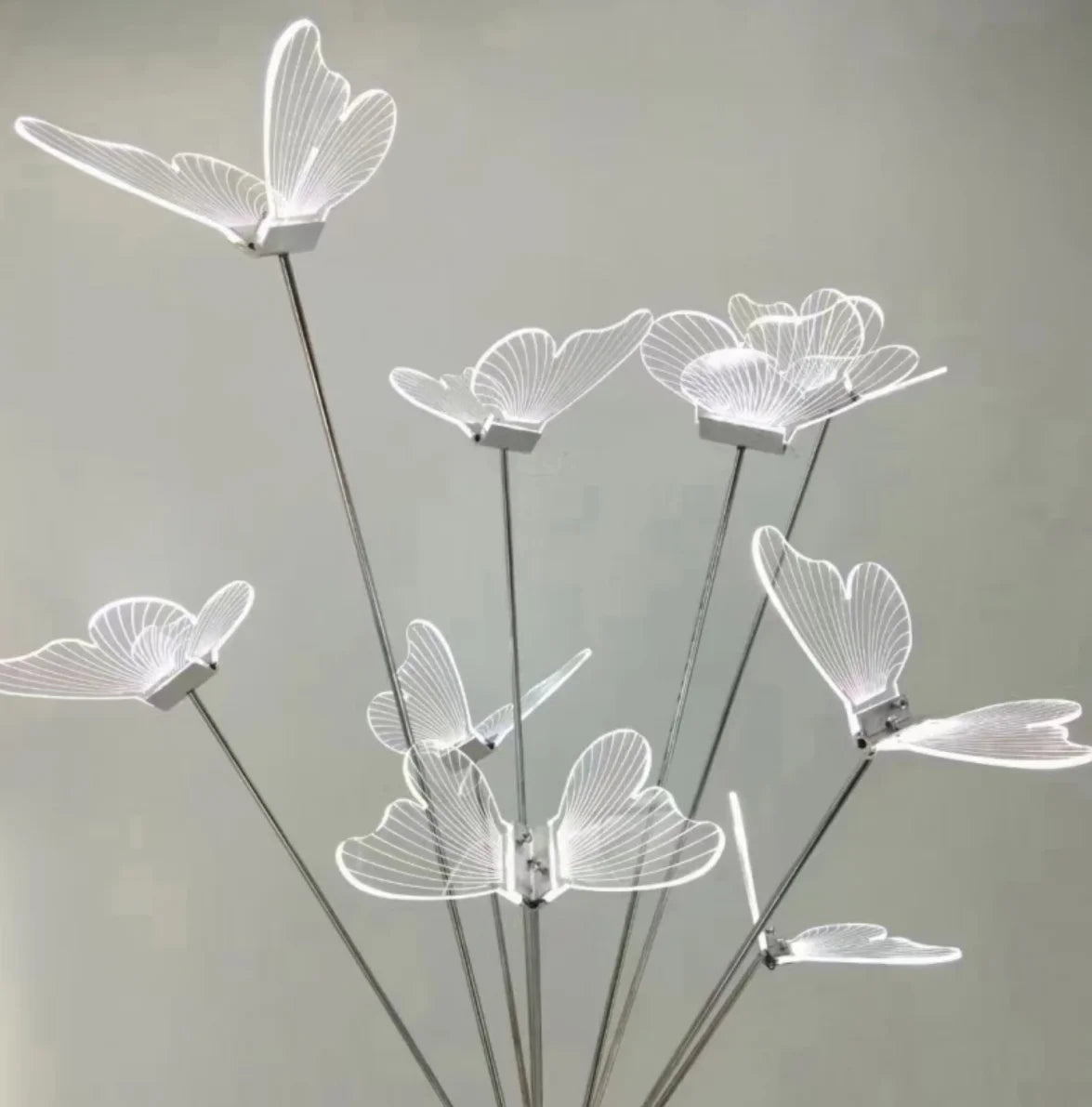 4/8pcs Wedding Acrylic Glowing Brush Butterflies Road Guide