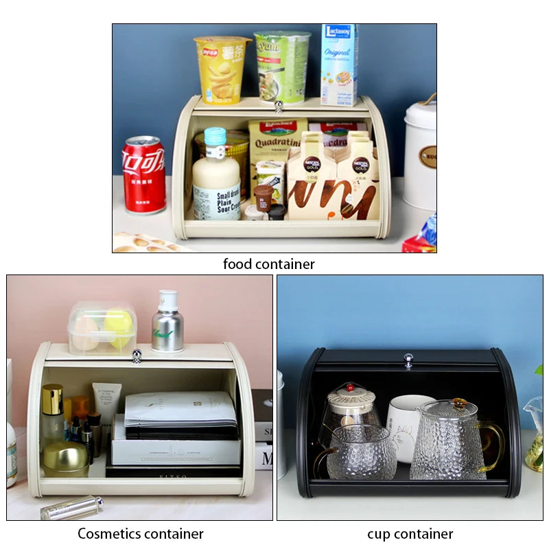 Metal Bread Box Black Bread Bin Bread Storage