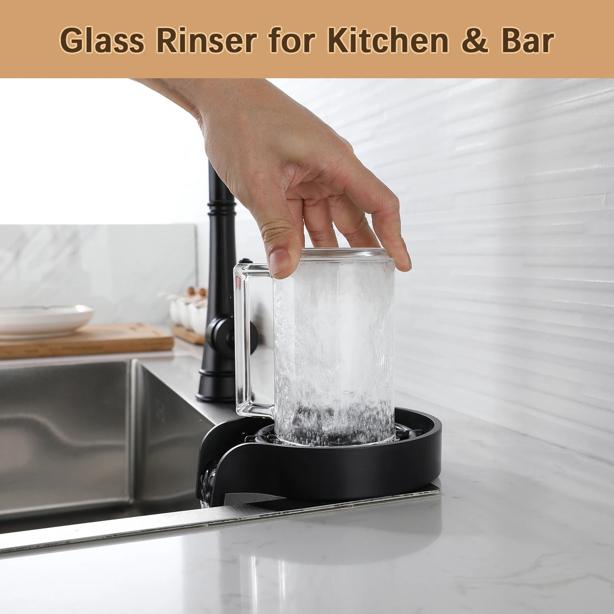 Glass Rinser Sink Bottle Cups Washer Sink Attachment