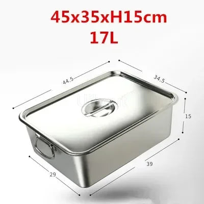 304 Stainless Steel Plate Metal Tray Handle Square