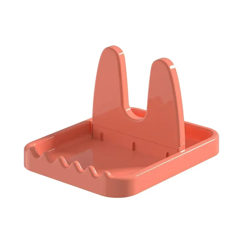 1pc Foldable Pot Lid Rack Stand Organizer Plastic