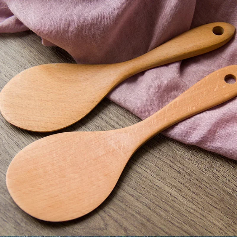 Types Wooden Rice Paddle Spoon High Quality Rice