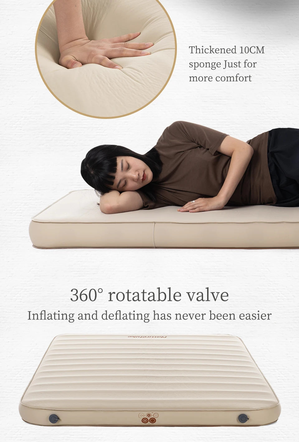 Naturehike Self-Inflatable Sponge Air Cushion Padded Outdoor