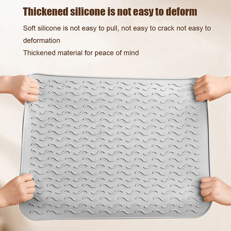 Silicone Dish Drying Mat Heat Resistant Foldable Non-Slip