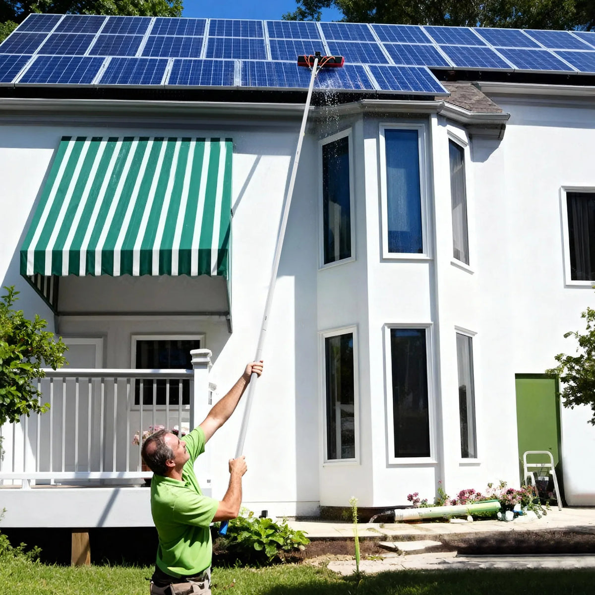 Window Cleaning System Cleaning Brush & Pole Cleaning
