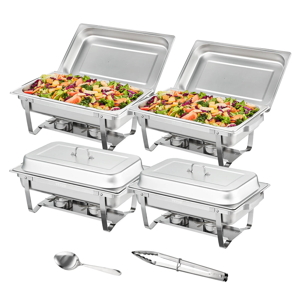 Succebuy 8qt Rectangle Chafing Dish 2/4/6 Packs W/
