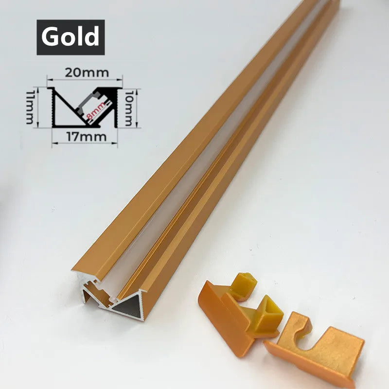 45degree Hidden Lighting Hard Bar Light Invisible Recessed