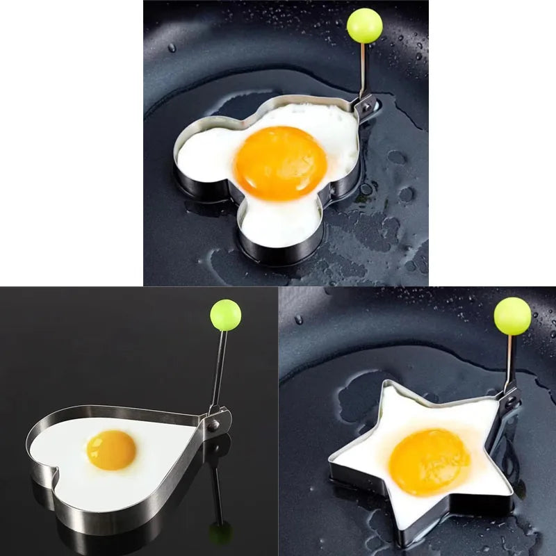 1-5pcs Stainless Steel Fried Egg Shaper Pancake Ring