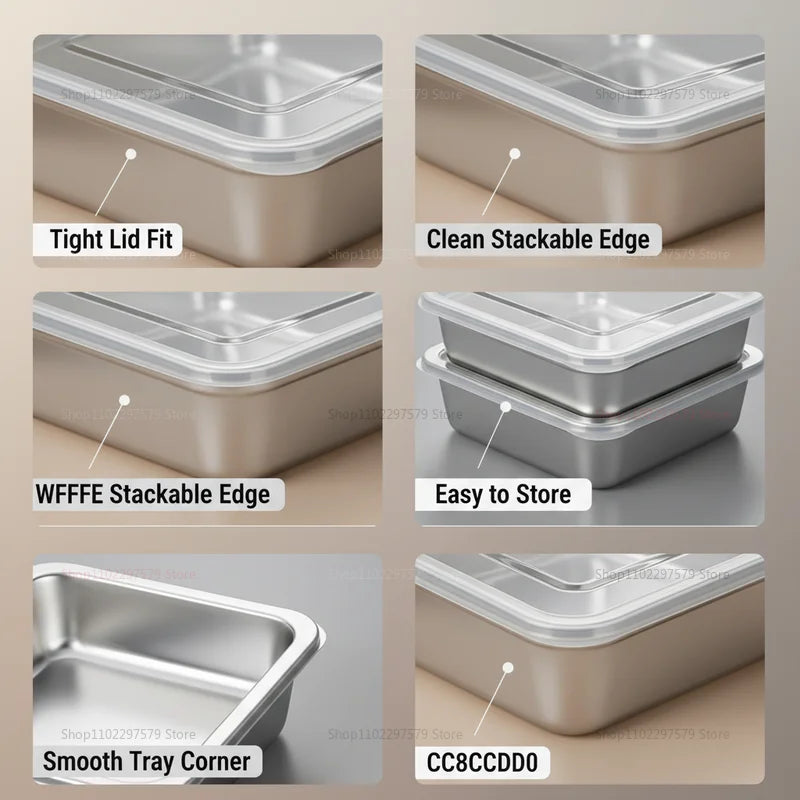 Stainless Steel Plate Lid Food Grade Thickened Food