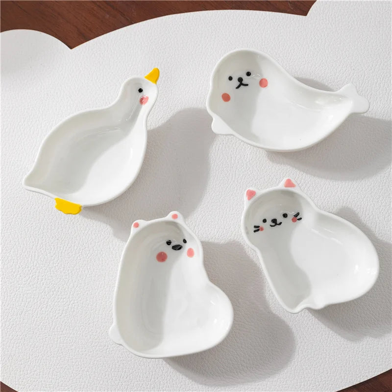 Japanese Style Ceramic Tiny Plate Creativity Restaurant Soy