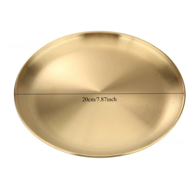 Stainless Steel Metal Dining Disc Round Bone Spitting