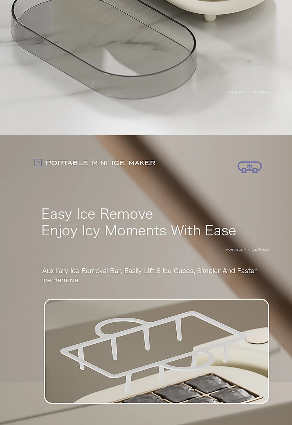 12v/220v Car Ice Maker Desktop Mini Ice Cubes
