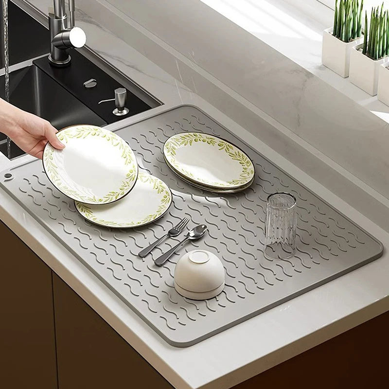 Silicone Dish Drying Mat Heat Resistant Foldable Non-Slip