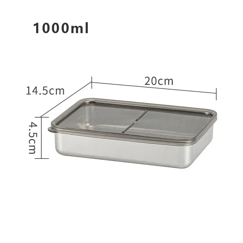 Stainless Steel Food Storage Serving Trays Rectangle Sausage