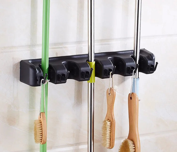 Wall Mounted 3/4/5 Position Multi Functional Mop Broom