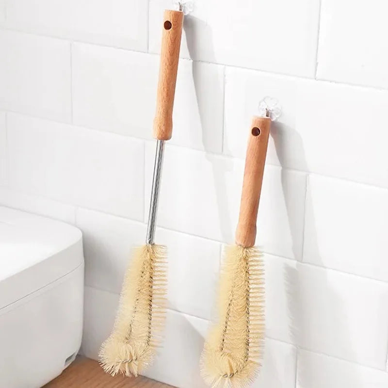 Wooden Bottle Cleaning Brush Long Handle - Glass