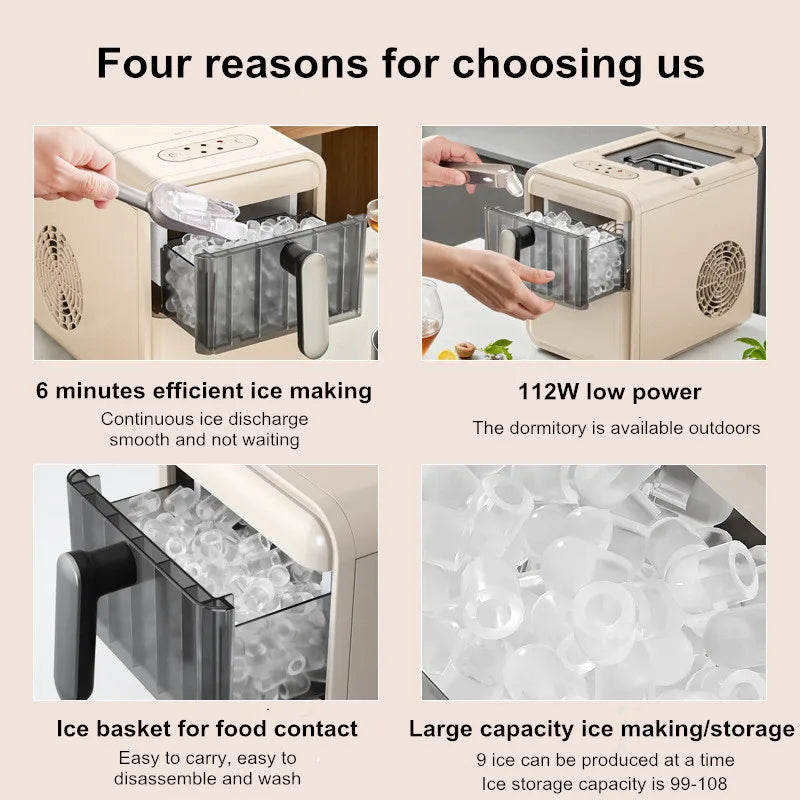 15kg/Day Ice Maker Machine - Mini Countertop Home/Dorm/Office