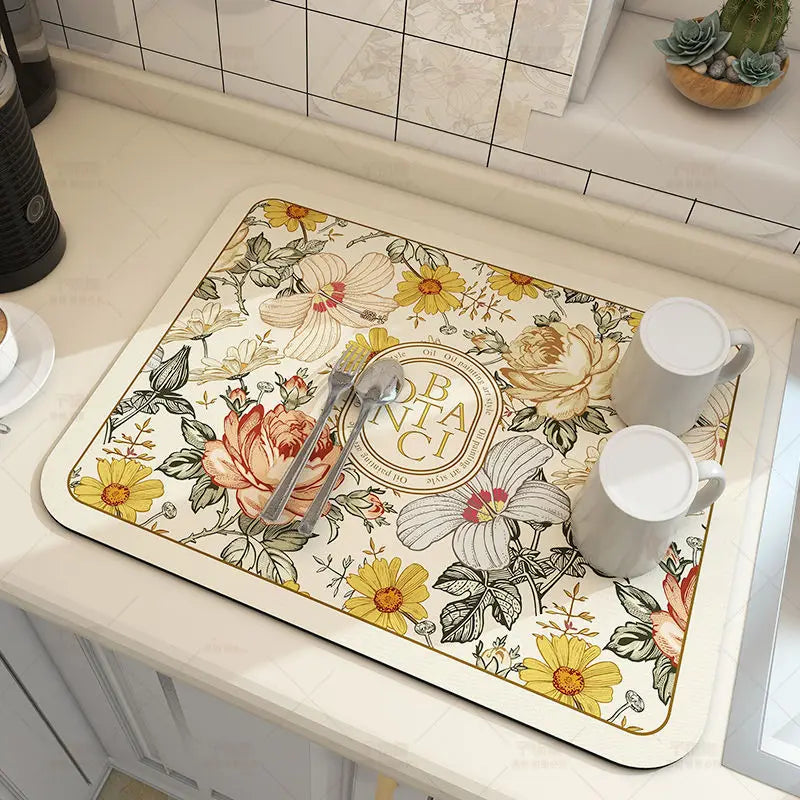 Super Absorbent Large Absorbent Mat Antiskid Draining Coffee