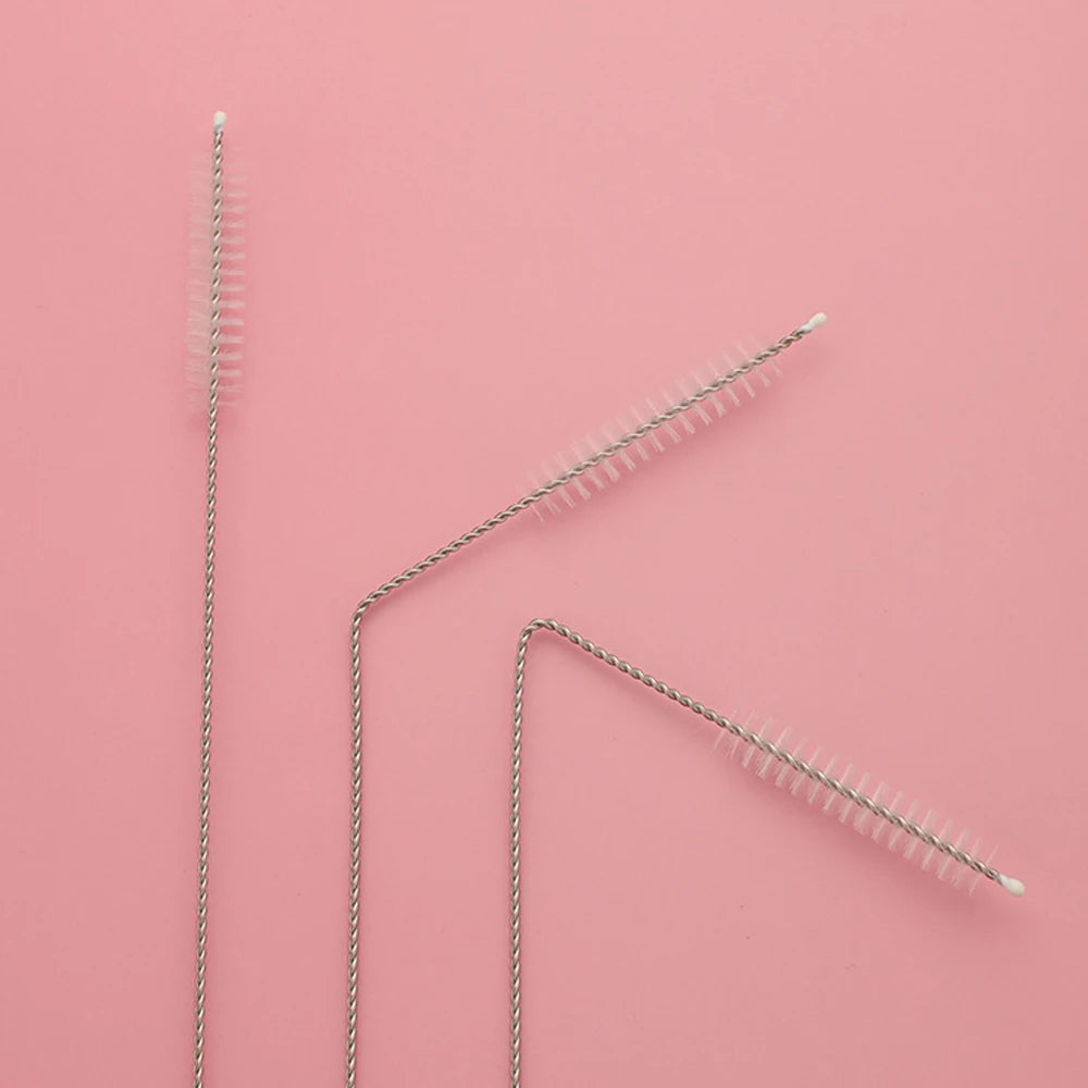 1-500pcs Nylon Straw Cleaning Brush Pipe Cleaner Stainless