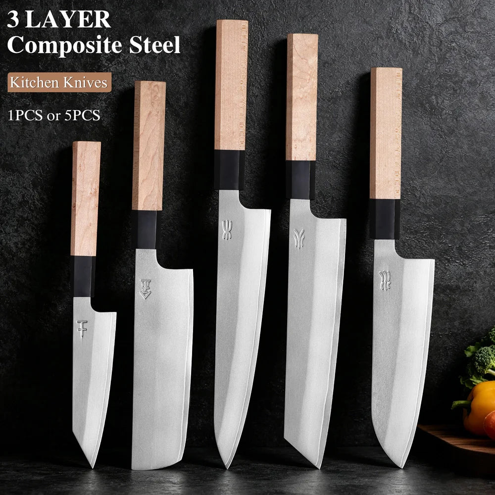 1pcs Or 5pcs Japanese Style Knives Layer Composite