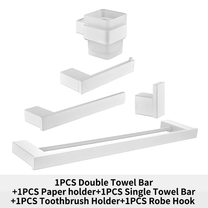 Bathroom Hardware White Wall Mounted Toilet Roll Paper
