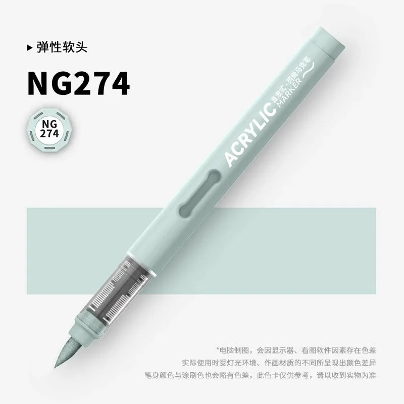 120/1 Colors Direct-Liquid Acrylic Brush Markers Pen Waterproof