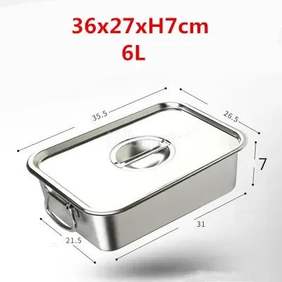 304 Stainless Steel Plate Metal Tray Handle Square