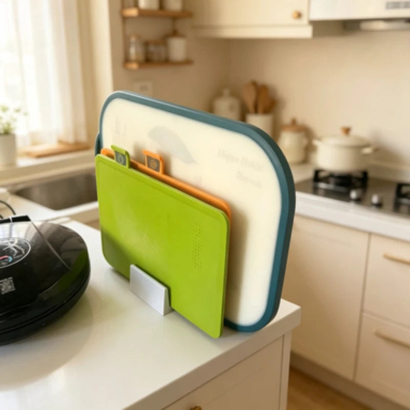 Multi-Tier Cutting Board Organizer Rack Ventilated Draining