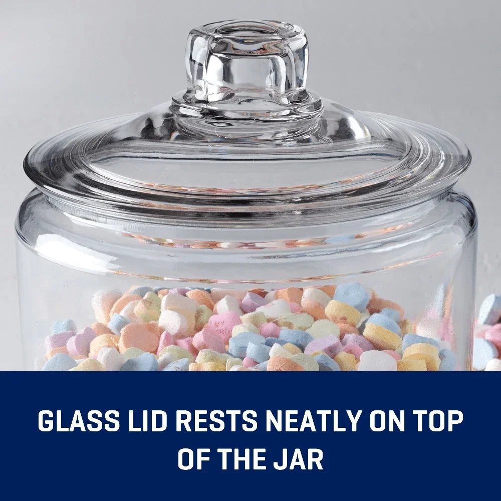 Gallon Glass Storage Jar Lid Wide Mouth Food