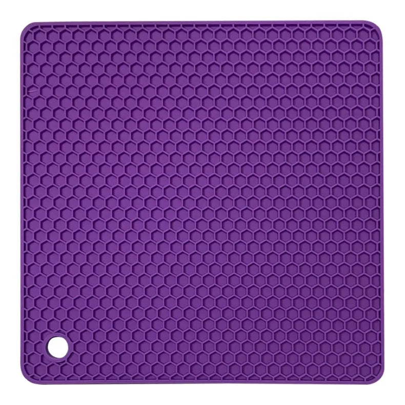 18cm Square Silicone Mat Heat Resistant Potholder Dining
