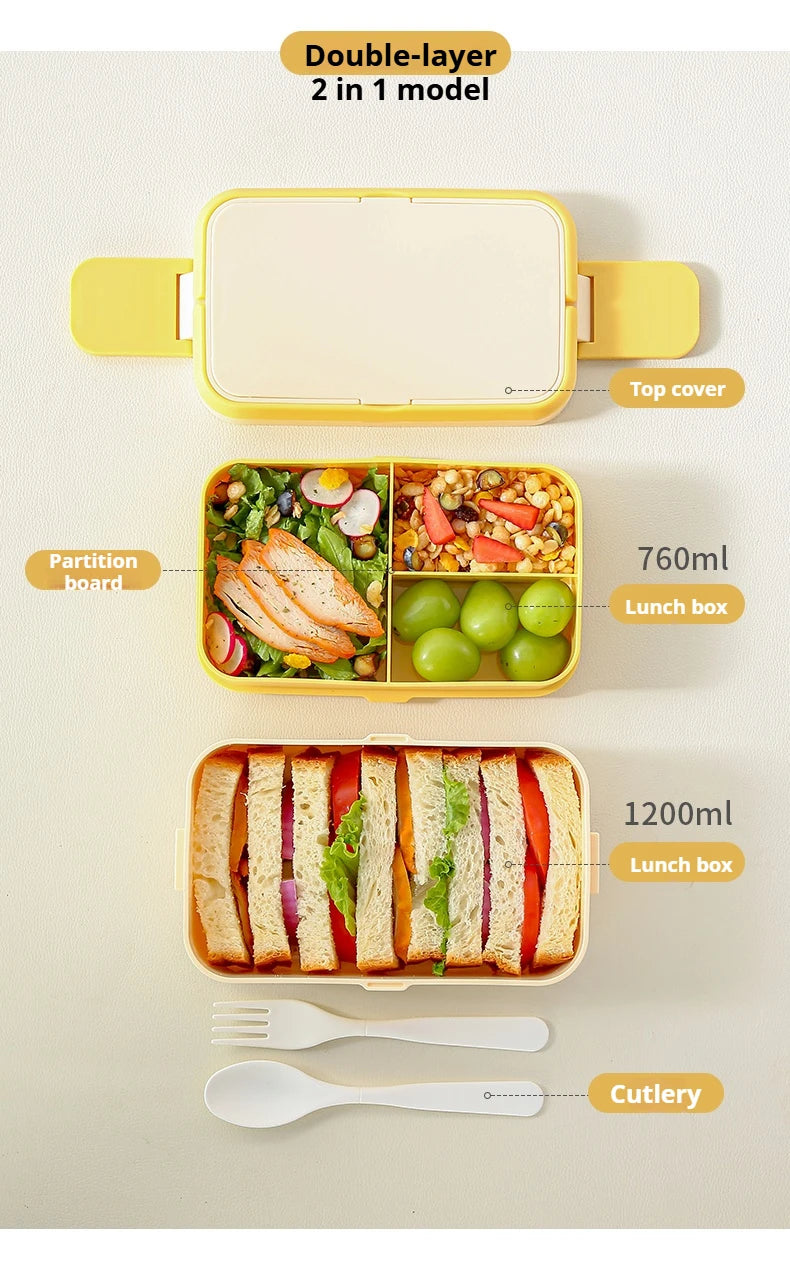 Magic Bento Box Double Layer Lunch Box Meal