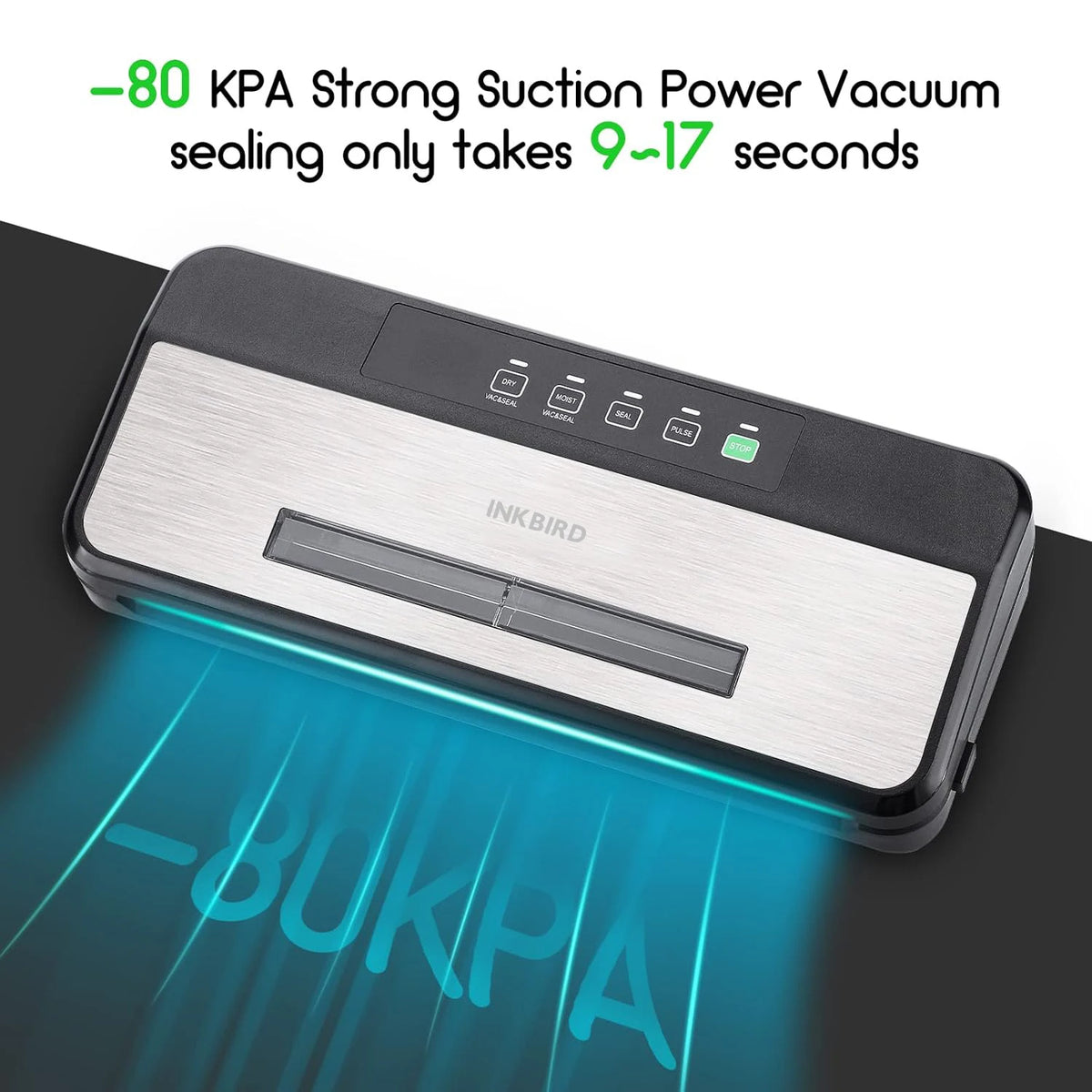 Inkbird Food Vacuum Sealer Machine Ink-Vs03 80kpa Strong