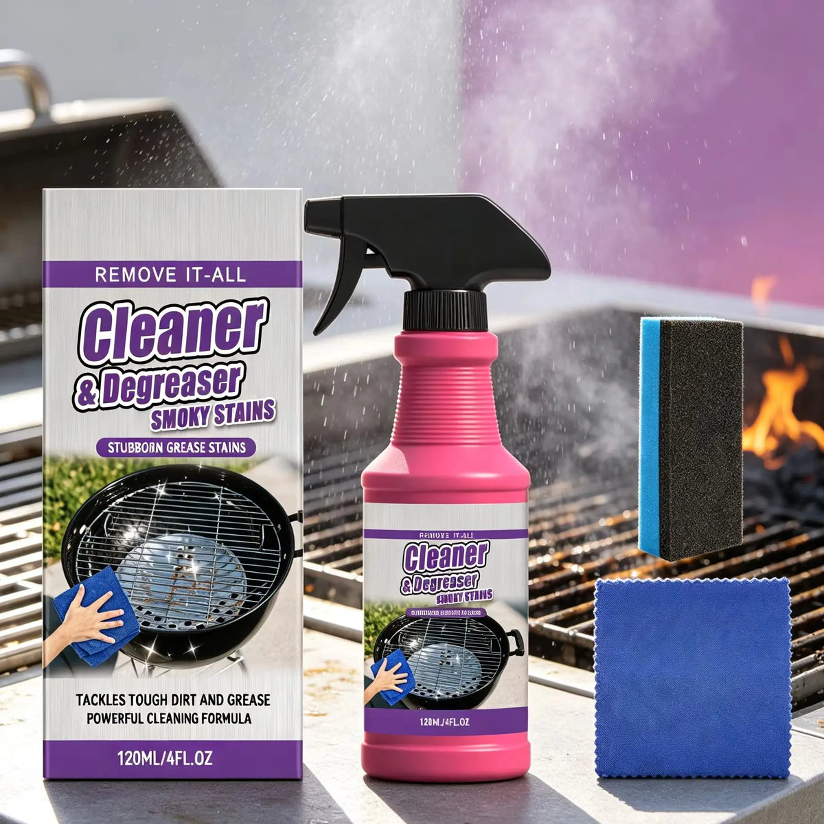 Bbq Grill Cleaner Grease Smoky Stain Remover Degreaser