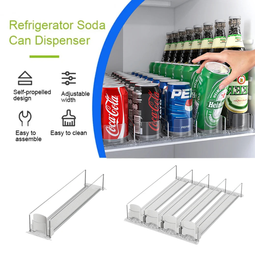 Automatic Soda Can Dispenser Retail Transparent Slide Rail