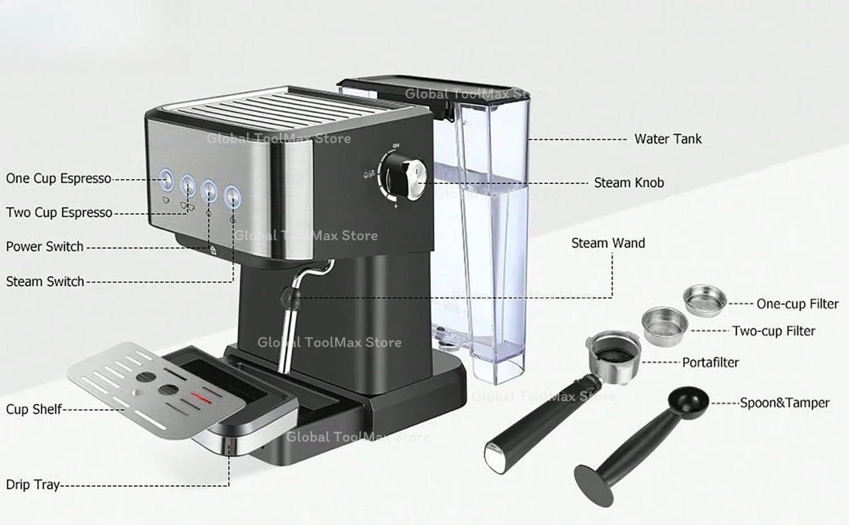 Detachable Fully Automatic Coffee Machine Grinder Machine