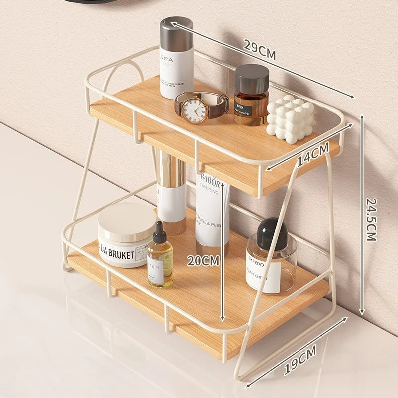 Bathroom Counter Organizer Tier Cup Riser Stand Display