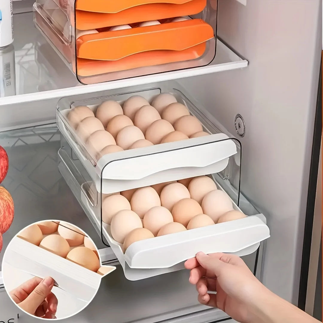 1/2pc Egg Storage Box Drawer-Type Refrigerator Egg Holder