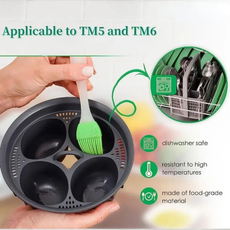 Four Compartment Egg Steamer Poached Egg Cooker Bowl