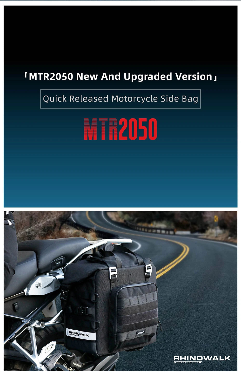 Rhinowalk 2pcs Motorcycle Saddle Bag Motor Bag 3d