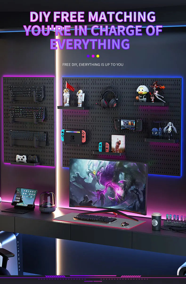 Wall Storage Decorative Boards Pegboard Wall Organizer Game