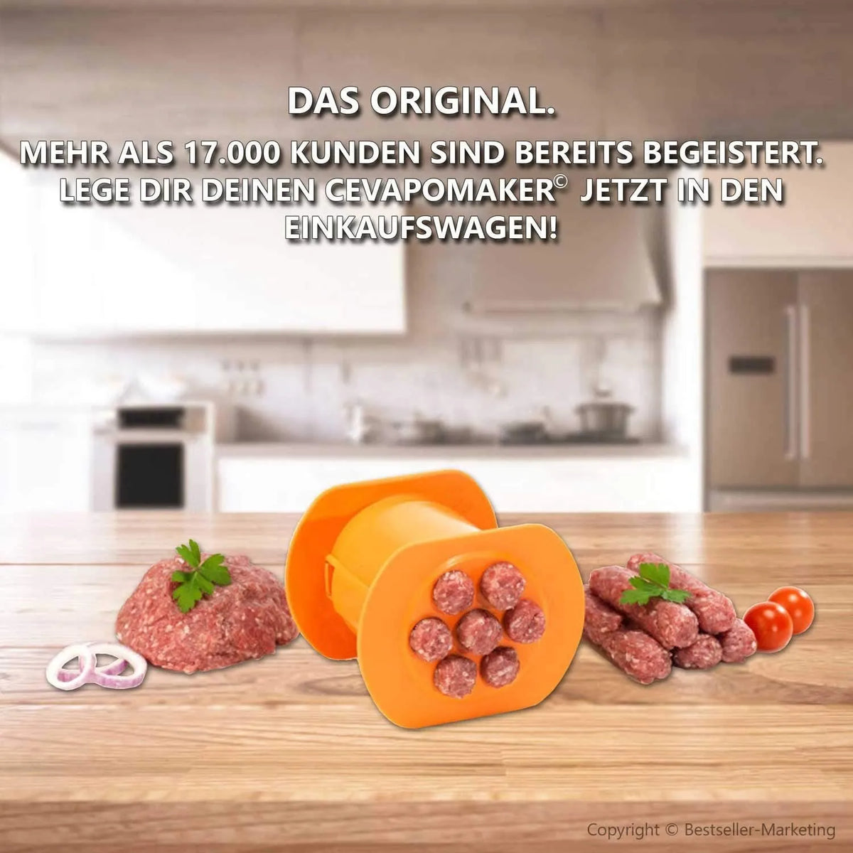 One Press Cevapcici Maker Dog Burger Meat Sausage
