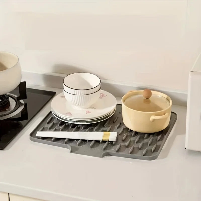 Heat Resistant Silicone Dish Drying Mat Non Slip